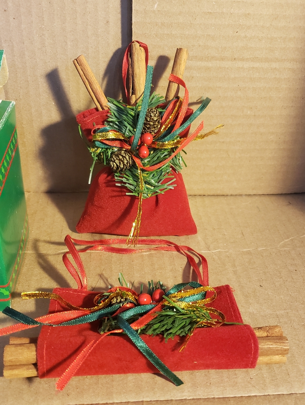 Christmas Around The World Cinnamon  Stick Ornaments NEW vintage